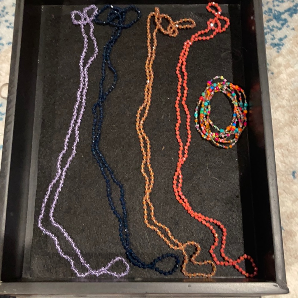 Bundle 4 necklaces (36 inch)  6 bracelets